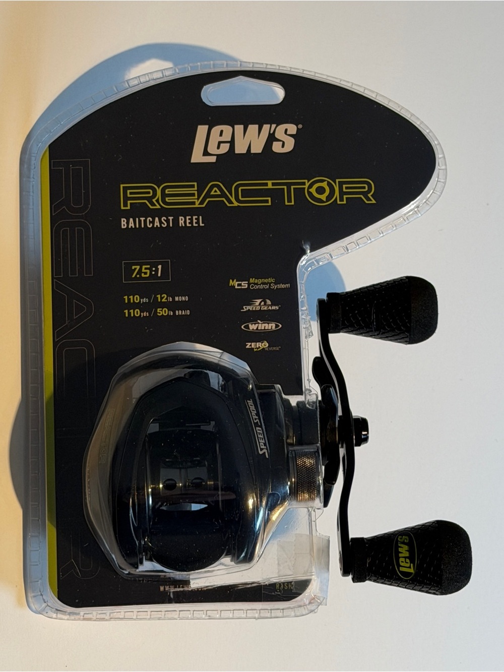 Lews Reactor Speed Spool Baitcast Reel Right Hand 7.5:1 7+1 Bearings R1SH_10-22